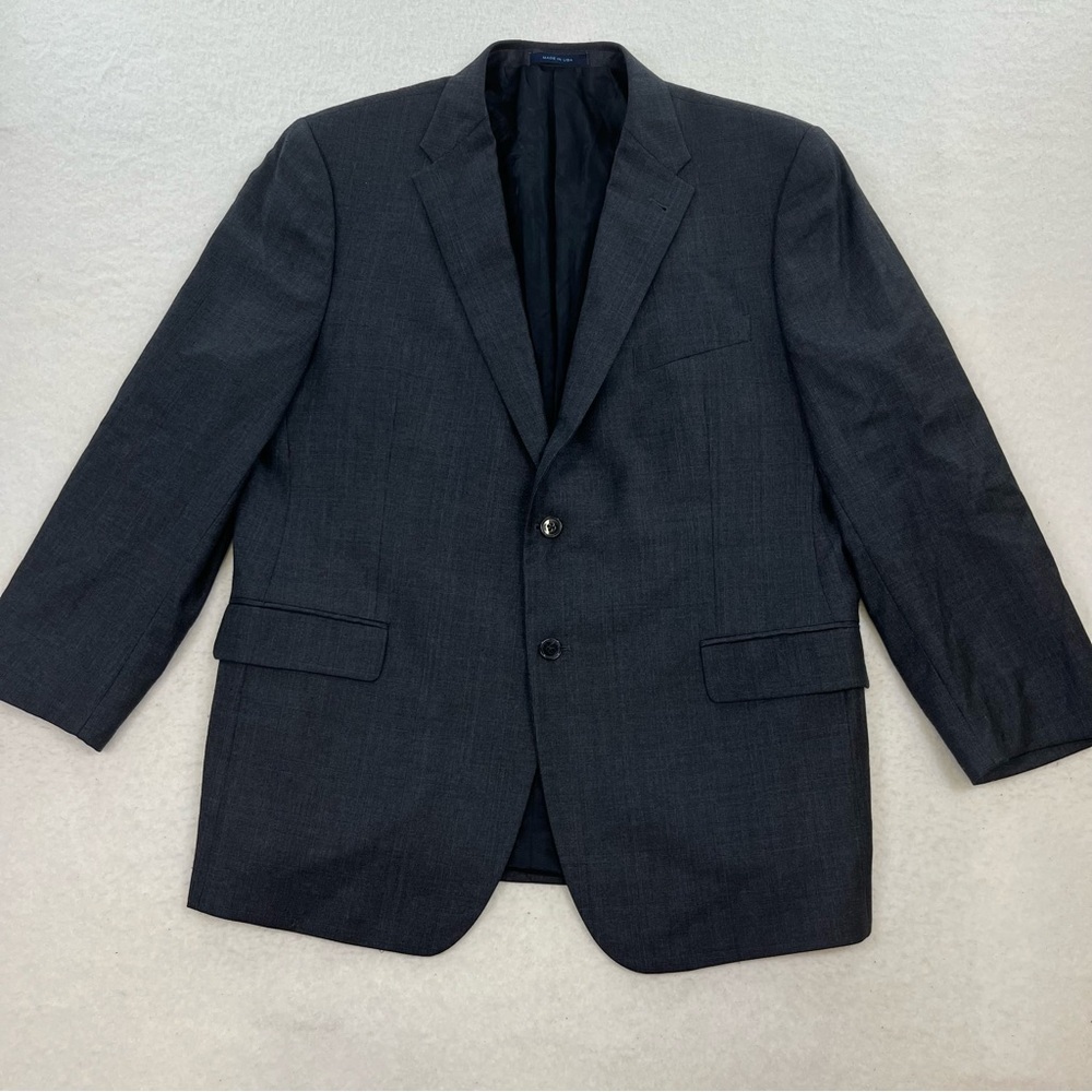 JOSEPH ABBOUD for NORDSTROM Dark Grey 100% Wool 2 Button Suit Jacket Size 46R